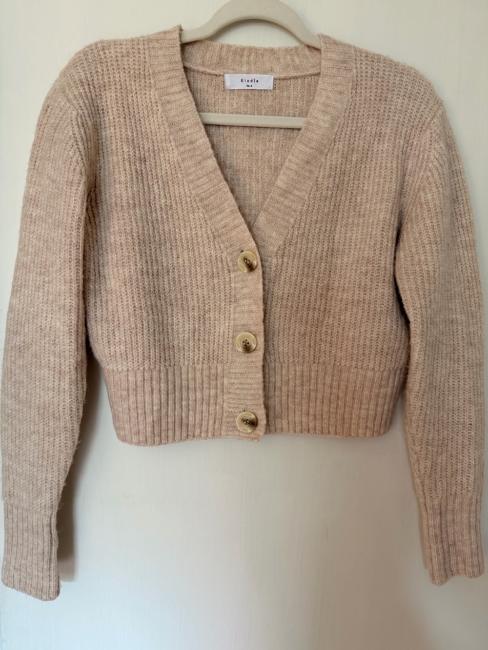 Elodie Cropped Button-Front Cardigan